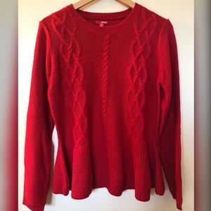 Red Bongo Peplum Sweater